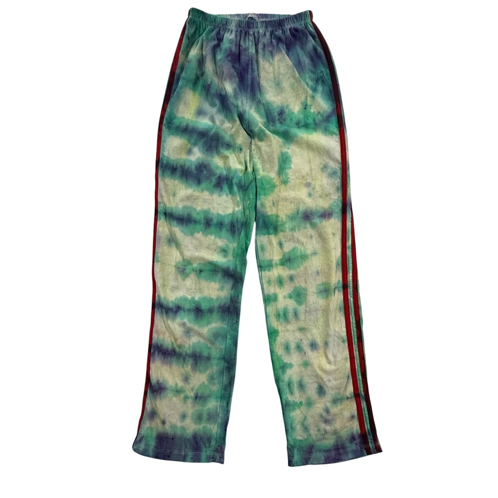 J. Galt Tie Dye Pants with Red Stripes Athleisure Casual Loungewear Sz XS (245)